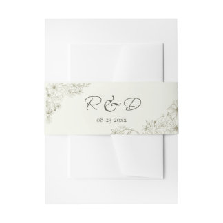 Bandeau De Faire-part Mariage Botanique Romantique
