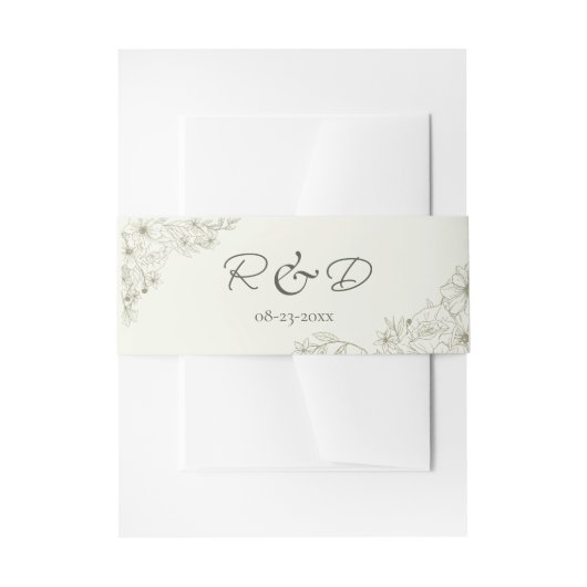 Bandeau De Faire-part Mariage Botanique Romantique (Devant example)