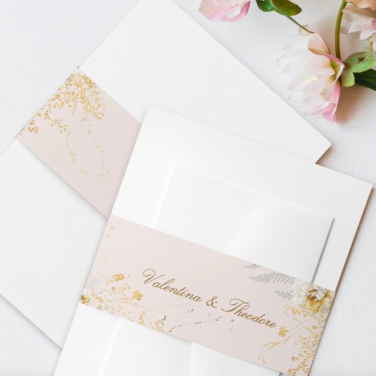 Bandeau De Faire-part mariage botanique romantique