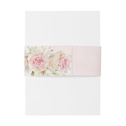 Bandeau De Faire-part Mariage botanique rose pâle (Dos Example)