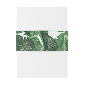Bandeau De Faire-part mariage botanique tropical feuille (Dos Example)