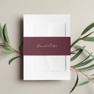 Bandeau De Faire-part Mariage Bourgogne solide