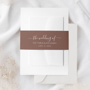 Bandeau De Faire-part Mariage Brown foncé