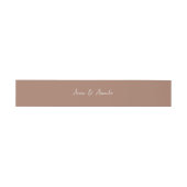 Bandeau De Faire-part Mariage Brown riche en scripts simples (Plat)