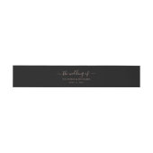 Bandeau De Faire-part Mariage Brun Foncé (Plat)