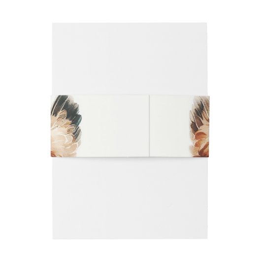 Bandeau De Faire-part Mariage campagnard Brown d'aquarelle de poulet (Dos Example)