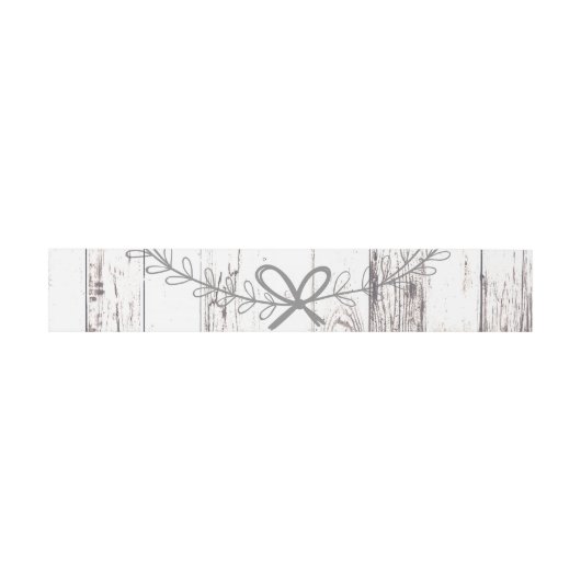 Bandeau De Faire-part Mariage campagnard de ferme rustique en bois blanc (Plat)