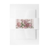 Bandeau De Faire-part Mariage campagnard Floral Rustique Rose (Devant example)