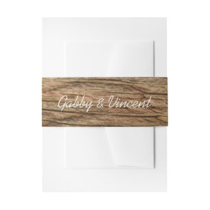 Bandeau De Faire-part Mariage campagnard rustique en bois de grange