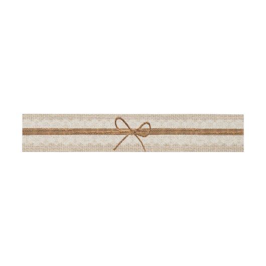 Bandeau De Faire-part Mariage campagnard Twine Burlap Rustique (Plat)