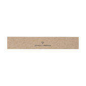 Bandeau De Faire-part Mariage cardiaque simple Faux Kraft (Plat)