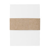 Bandeau De Faire-part Mariage cardiaque simple Faux Kraft (Dos Example)