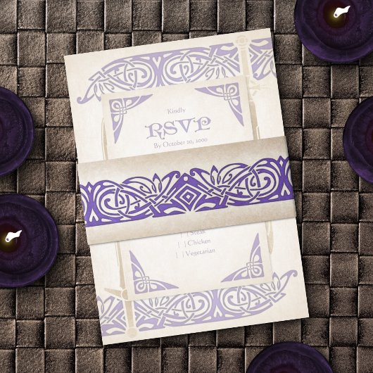 Bandeau De Faire-part Mariage celtique des épées