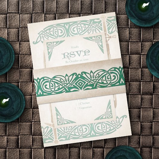 Bandeau De Faire-part Mariage celtique des épées