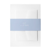 Bandeau De Faire-part Mariage chic Dusty Blue Script (Devant example)