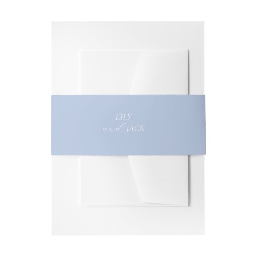 Bandeau De Faire-part Mariage chic Dusty Blue Script (Devant example)