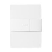 Bandeau De Faire-part Mariage Chic White Script Couple Names (Dos Example)