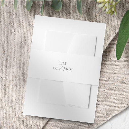 Bandeau De Faire-part Mariage Chic White Script Couple Names