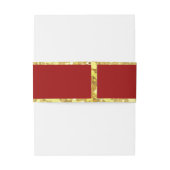 Bandeau De Faire-part Mariage chinois parties scintillant or rouge doubl (Dos Example)