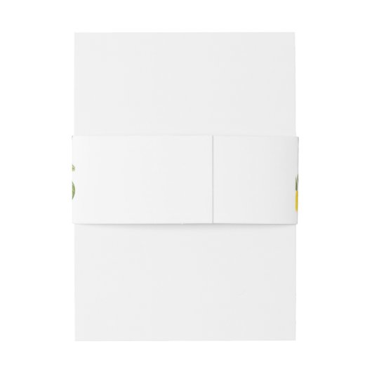 Bandeau De Faire-part Mariage citron feuillage rustique Monogramme Botan (Dos Example)