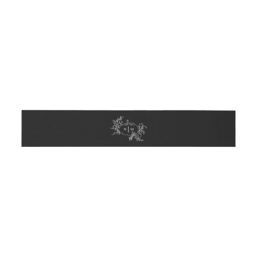 Bandeau De Faire-part Mariage citrouille Monogramme (Plat)