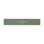 Bandeau De Faire-part Mariage classique brossé vert foncé (Plat)
