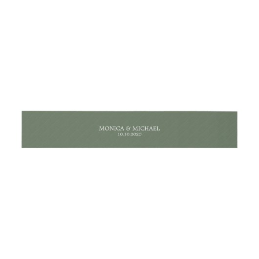 Bandeau De Faire-part Mariage classique brossé vert foncé (Plat)