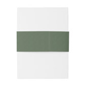 Bandeau De Faire-part Mariage classique brossé vert foncé (Dos Example)