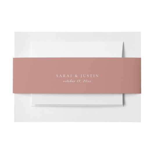 Bandeau De Faire-part Mariage couleur Rose robuste (Devant Example)