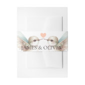 Bandeau De Faire-part Mariage Couple Hummingbird Invitation Belly Band (Devant example)