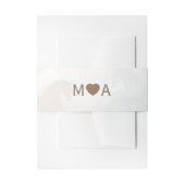 Bandeau De Faire-part Mariage Couple Monogramme Invitation Bande de vent (Devant example)