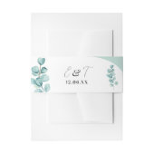 Bandeau De Faire-part Mariage Cutlery Band Eucalyptus Feuille Vert (Devant example)