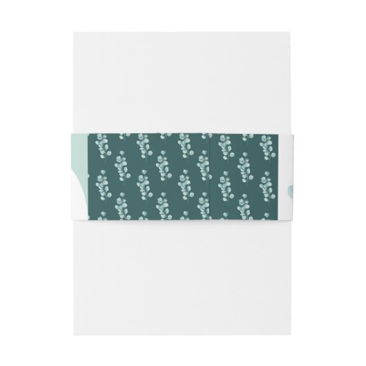 Bandeau De Faire-part Mariage Cutlery Band Eucalyptus Feuille Vert (Dos Example)