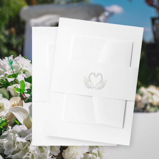 Bandeau De Faire-part Mariage cygne