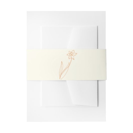 Bandeau De Faire-part Mariage Daffodil Belly Band (Devant example)