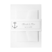 Bandeau De Faire-part Mariage d'Ancres nautiques simple | Blanc (Devant example)