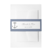 Bandeau De Faire-part Mariage d'Ancres nautiques simple | Dusty Blue (Devant example)