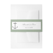 Bandeau De Faire-part Mariage d'Ancres nautiques simple | Sage Green (Devant example)