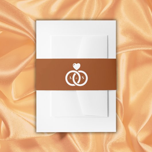 Bandeau De Faire-part Mariage d'anneaux à verrouillage moderne