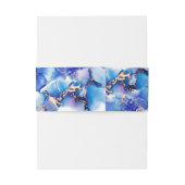 Bandeau De Faire-part Mariage d'aquarelle Abstrait Monogramme (Dos Example)