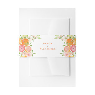 Bandeau De Faire-part Mariage d'aquarelle Citrus