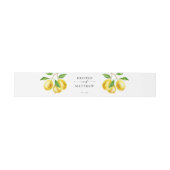 Bandeau De Faire-part Mariage d'aquarelle Citrus citron (Plat)