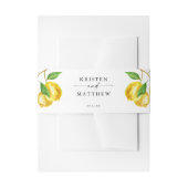 Bandeau De Faire-part Mariage d'aquarelle Citrus citron (Devant example)