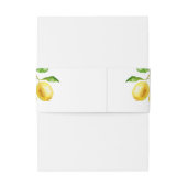 Bandeau De Faire-part Mariage d'aquarelle Citrus citron (Dos Example)