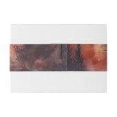 Bandeau De Faire-part Mariage d'aquarelle de feuillage d'automne de la f (Dos exemple)