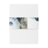 Bandeau De Faire-part Mariage d'aquarelle de la marine Abstraite (Dos Example)