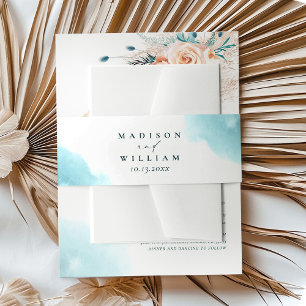 Bandeau De Faire-part Mariage d'aquarelle de plage