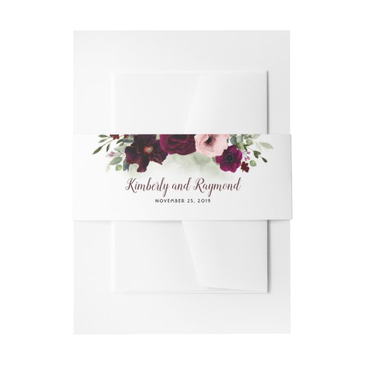 Bandeau De Faire-part Mariage d'aquarelle flamande (Devant example)