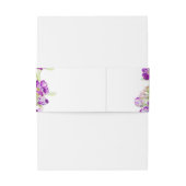 Bandeau De Faire-part Mariage d'aquarelle fleurie stock violet (Dos Example)