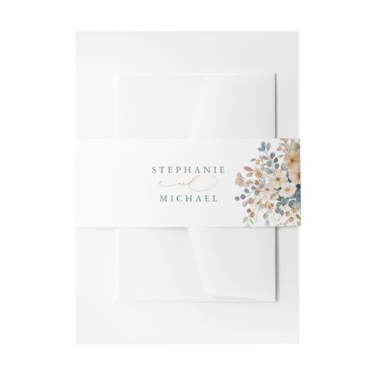 Bandeau De Faire-part Mariage d'aquarelle florale moelleuse (Devant example)